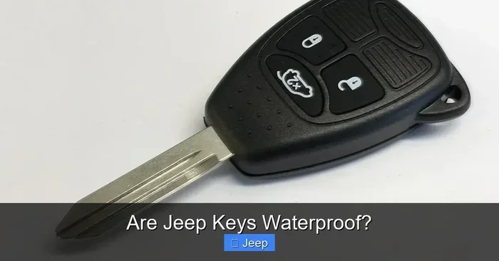 Are Jeep Keys Waterproof Everything You Need to Know